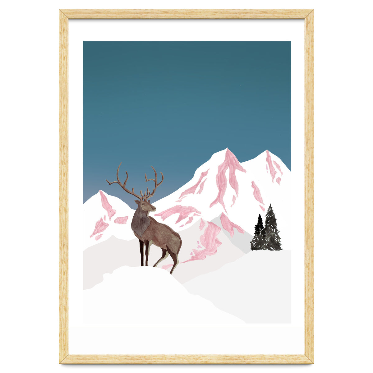 Mountain Love Winter Stag