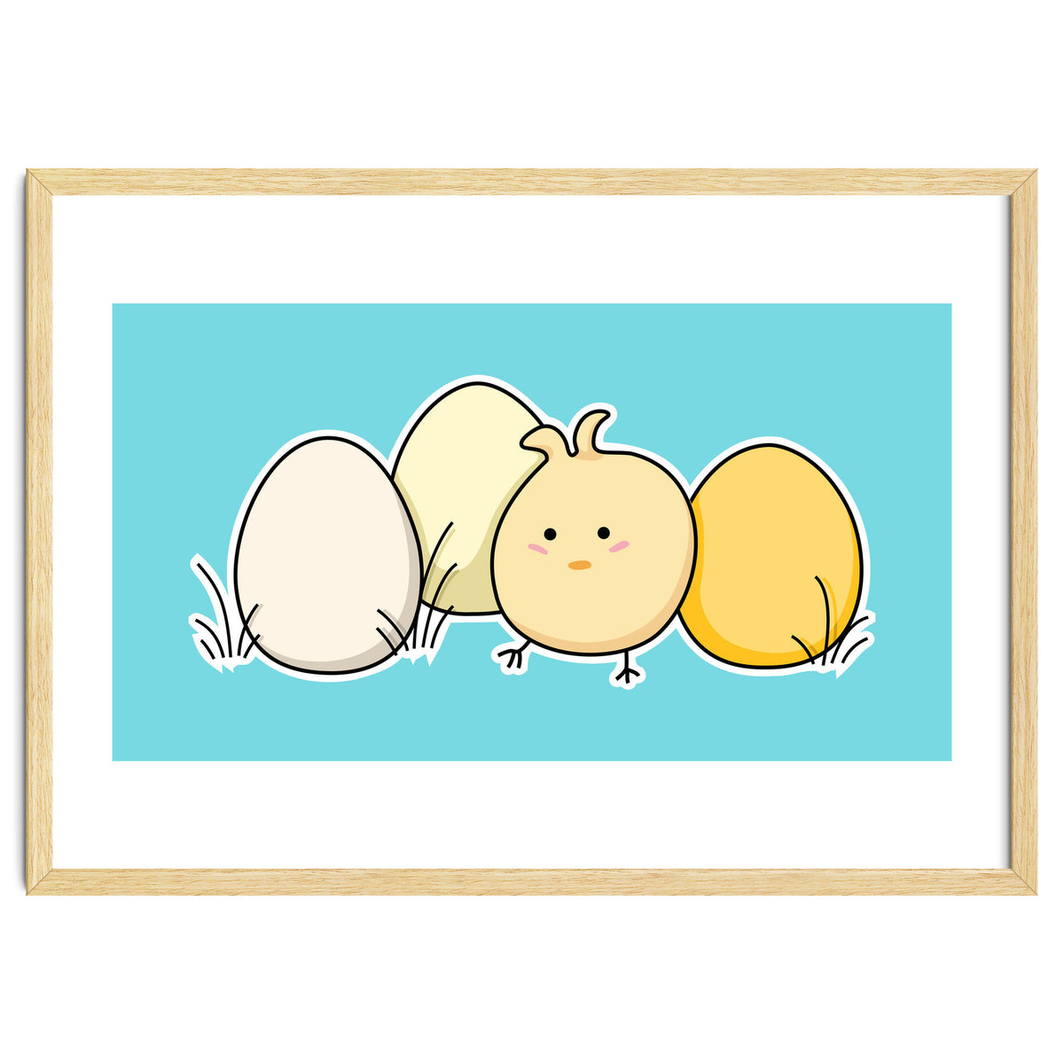 Kawaii Cute Chick And Eggs