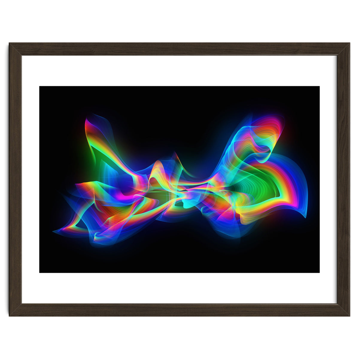 Abstract Colorful Flame Waves