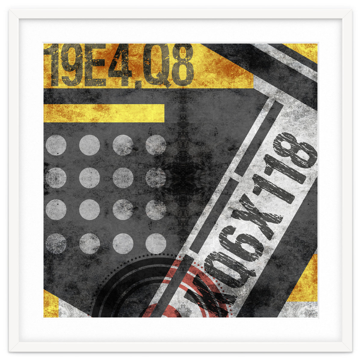 Abstract Industrial Black And Yellow