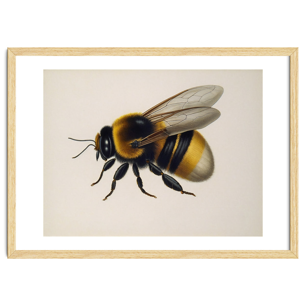 Bumblebee Vintage Illustration