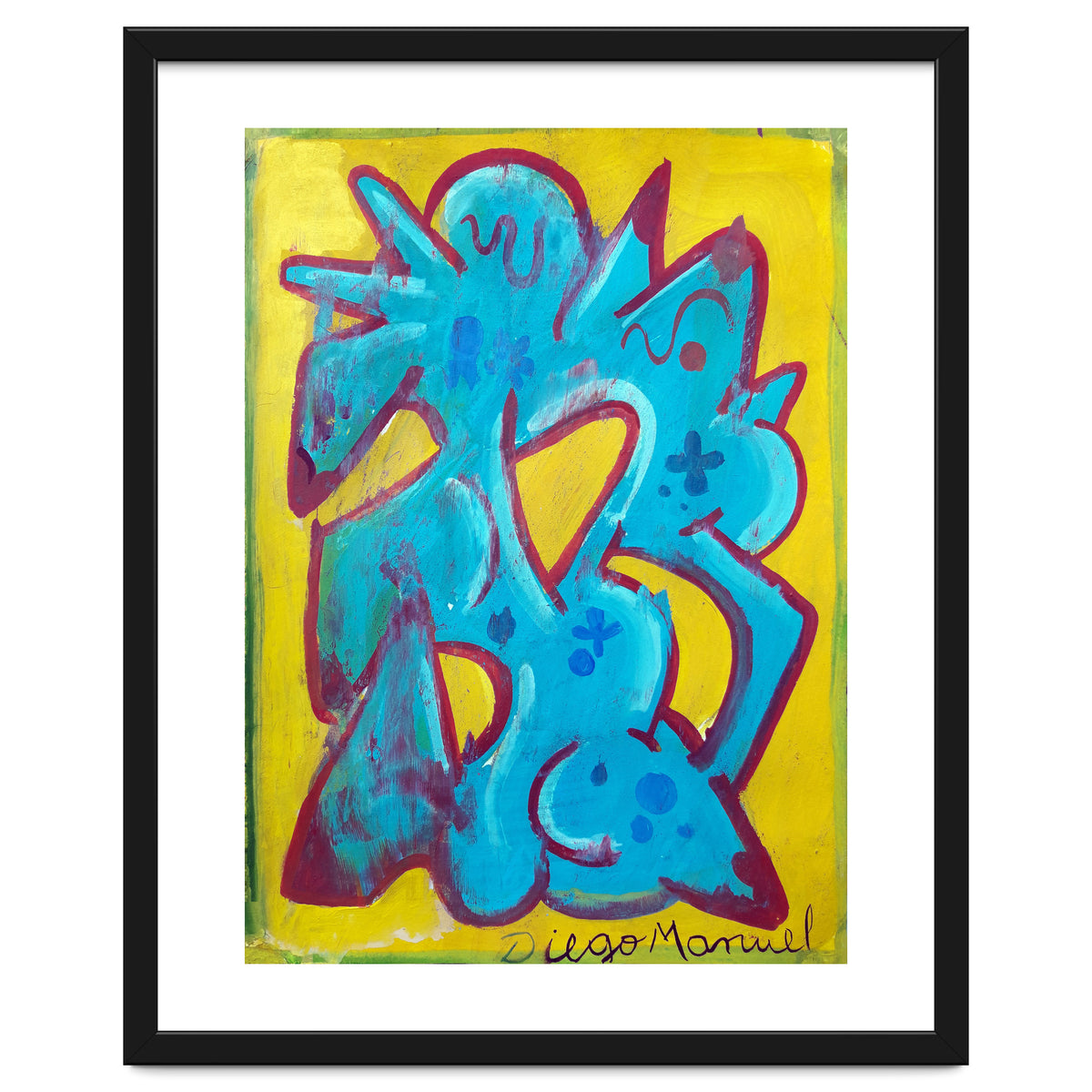 Forma Celeste Sobre Amarillo 4