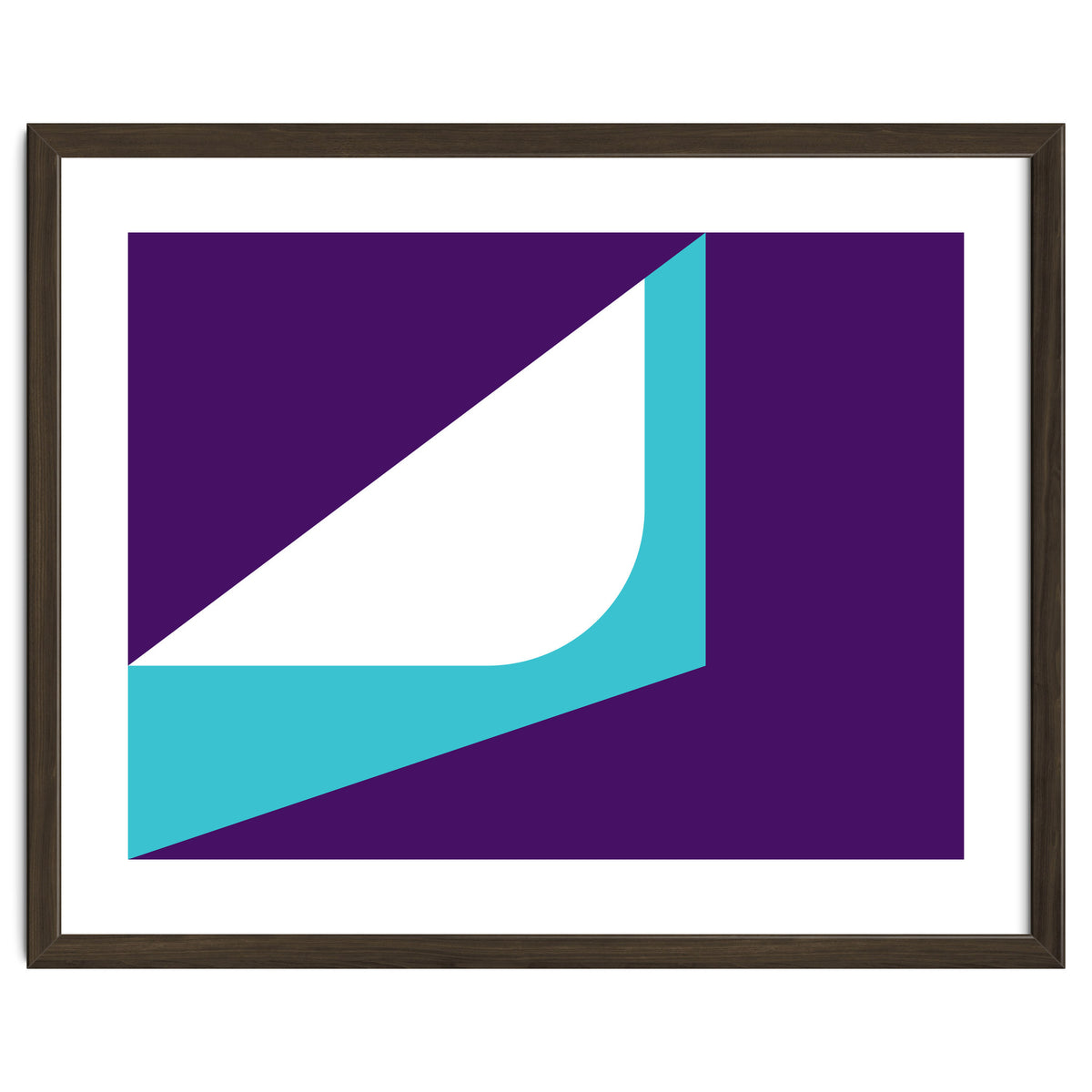 Geometric Shapes No. 22 - teal & purple