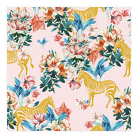 Floral And Zebras (Print Only)