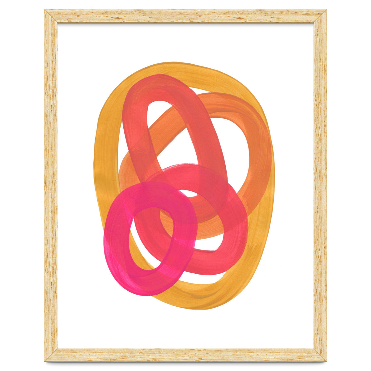 Warm Candy Colors Magenta Yellow Nesting Circles Ombre