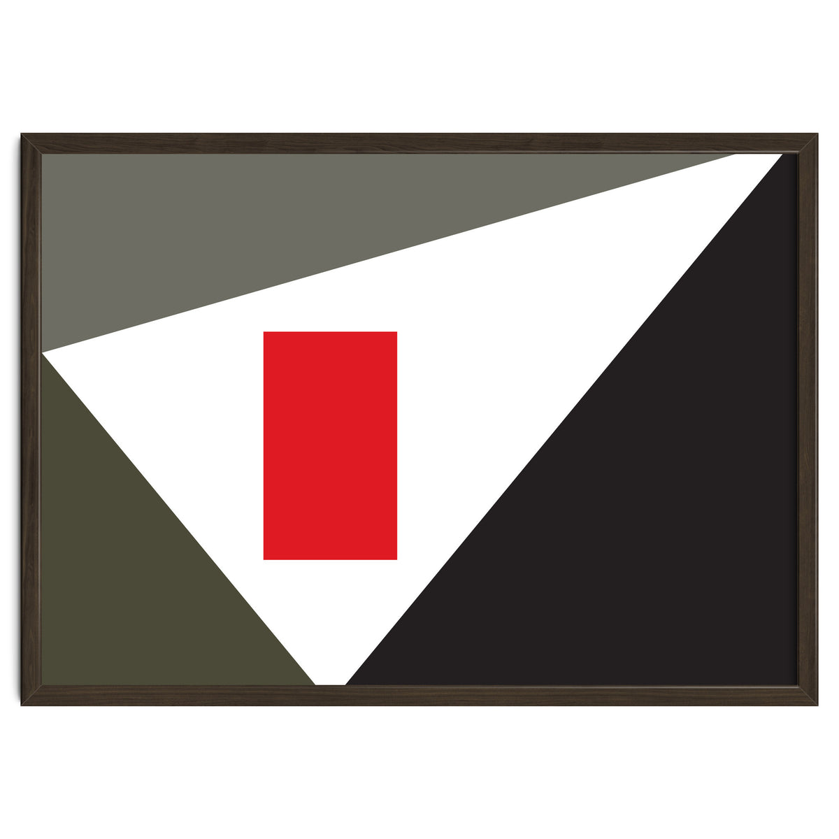 Geometric Shapes No. 86 - grey & red