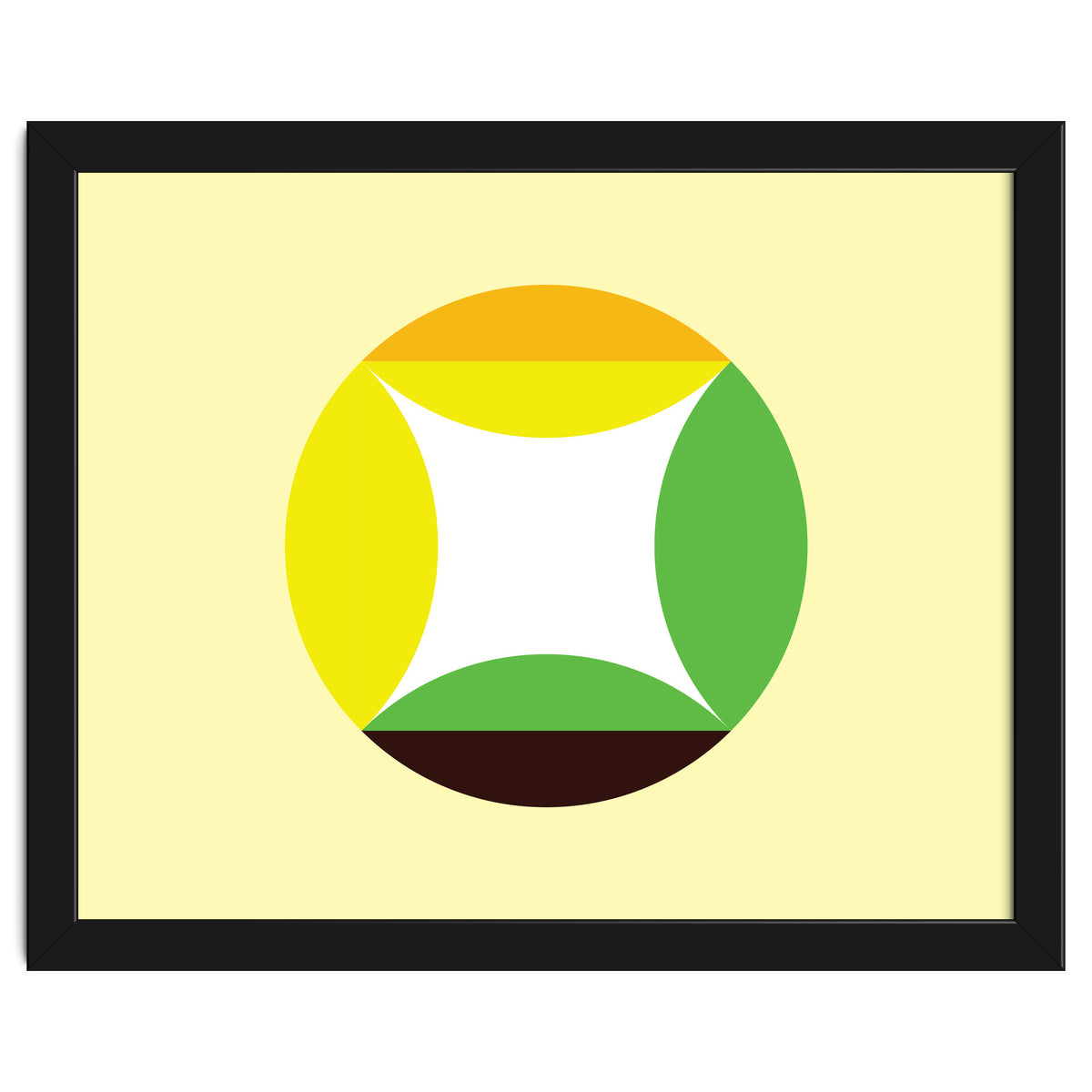 Geometric Shapes No. 21 - yellow, green & orange