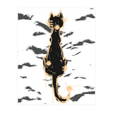 Black cat scribble sketch (Print Only) thumbnail