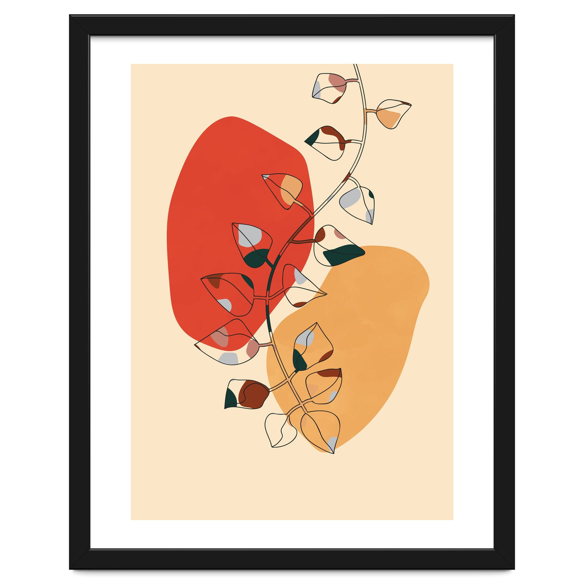 Scandi Modern Botanical Line Drawing