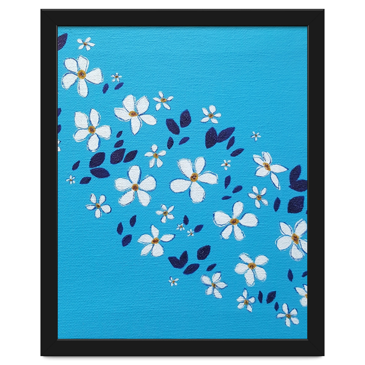 Flowers On Blue