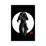 cute dog in white (Print Only) thumbnail