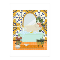 Sheep Bathing in Moroccan Style Bathroom (Print Only)