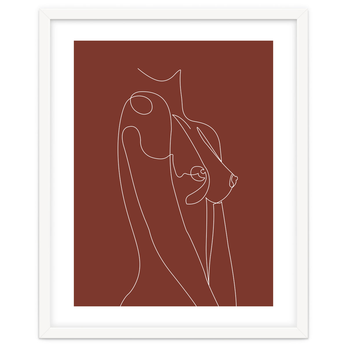 Female chest line-brown