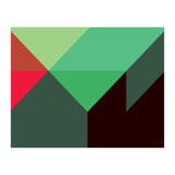 Geometric Shapes No. 30 - red, green & black (Print Only) thumbnail