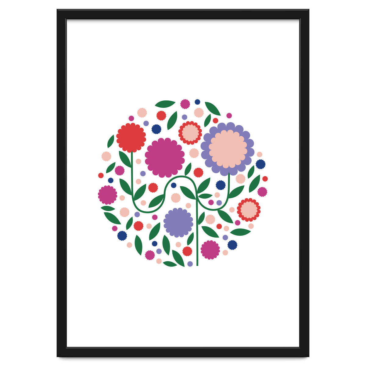 happy colorful flowers