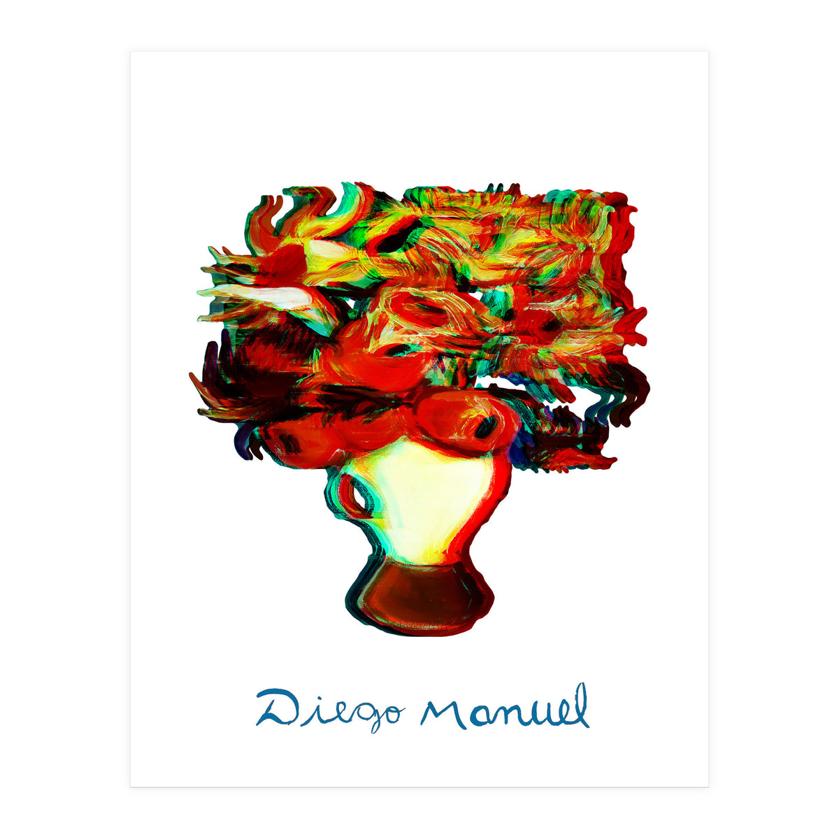 Florero Fondo Turquesa 3d (Print Only)