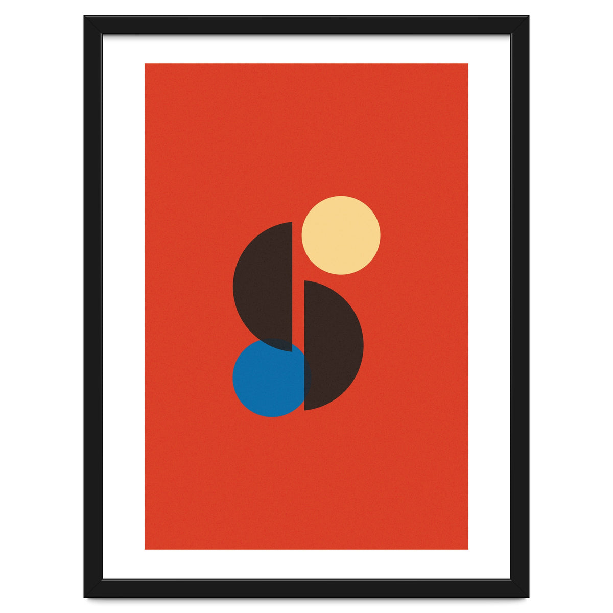 Mid Century Geometric Simple Art Print