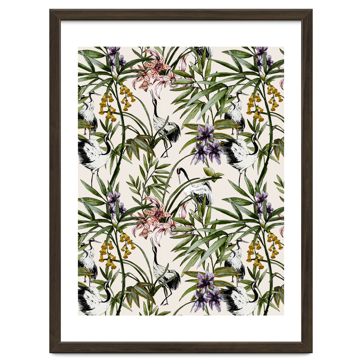 Asian crane pattern - 02