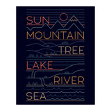 Sun, Mountain, Tree (Print Only) thumbnail