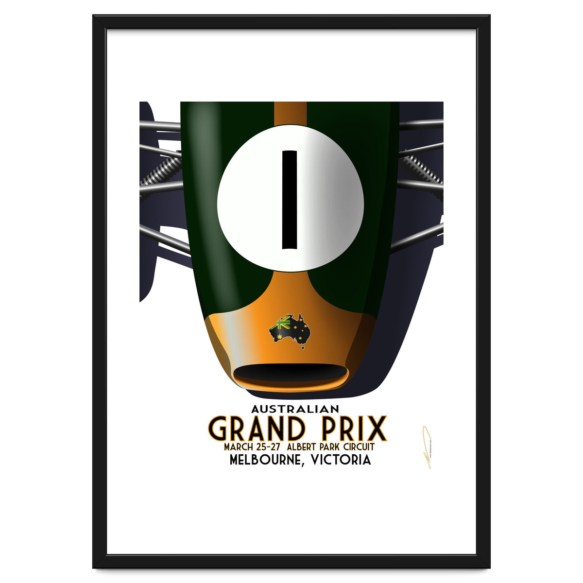 Australian Grand Prix Art Deco poster