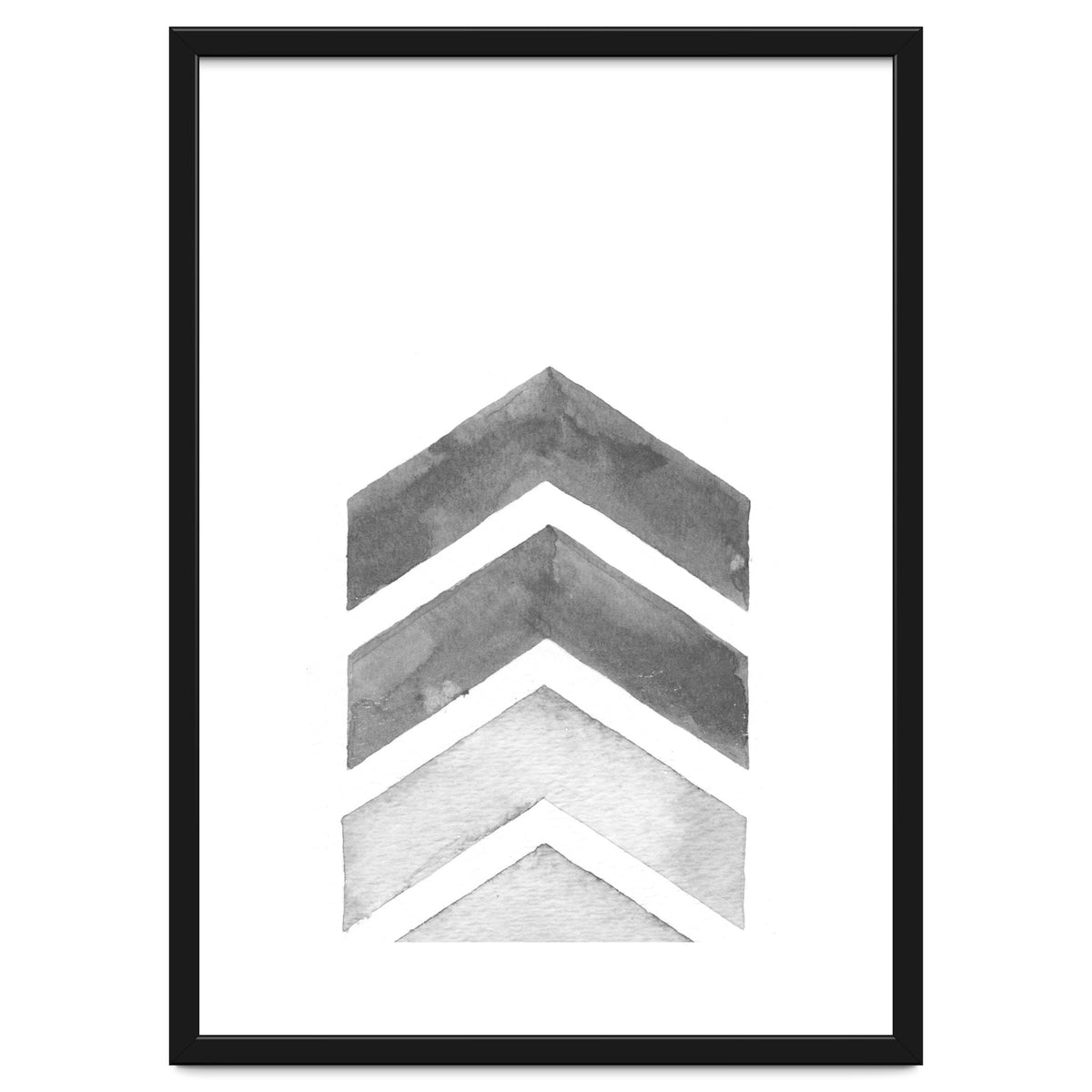 Grey Watercolor Chevron