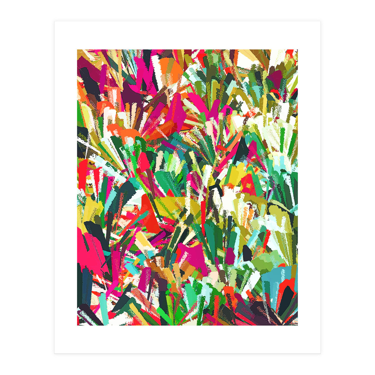 Sparks of Emotions, Abstract Eclectic Colorful Expression Painting, Pop of Color Modern Bohemian Illustration (Print Only)