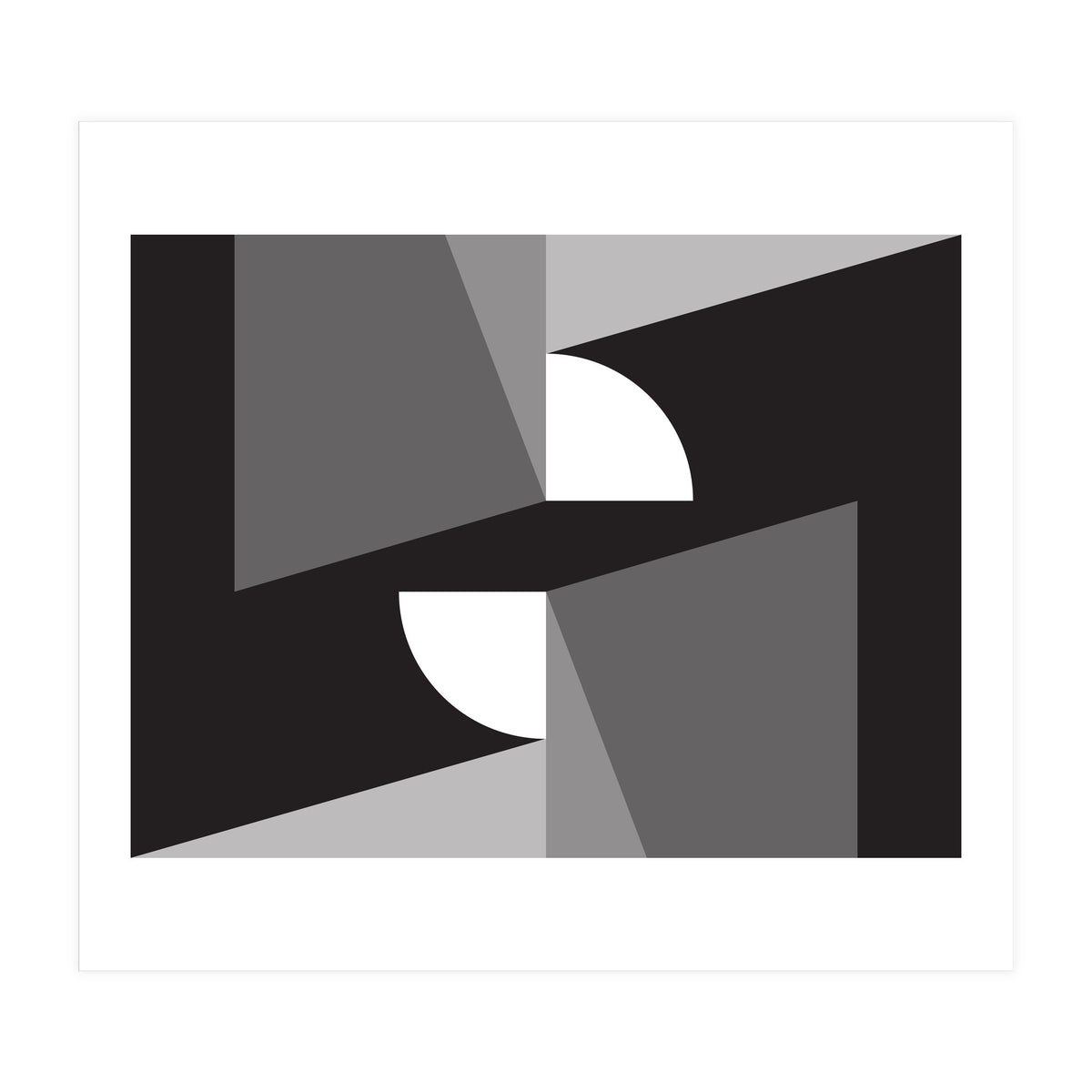 Geometric Shapes No. 11 - monochrome (Print Only)