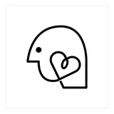 Head Heart_White (Print Only) thumbnail