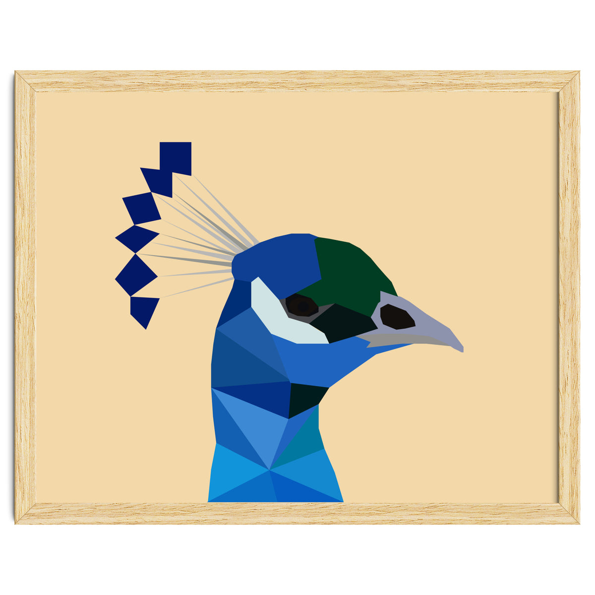 Peacock Low Poly Art