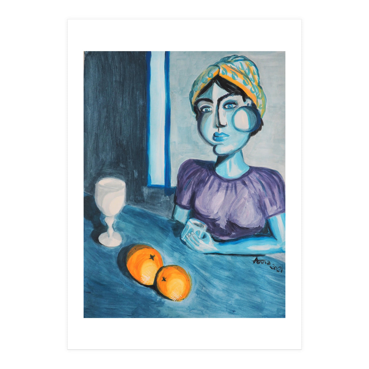 Blue Coffee Time (Print Only)