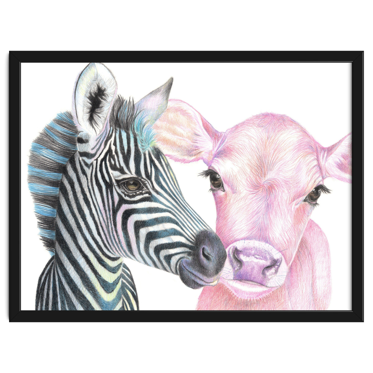 Zebra and Cow