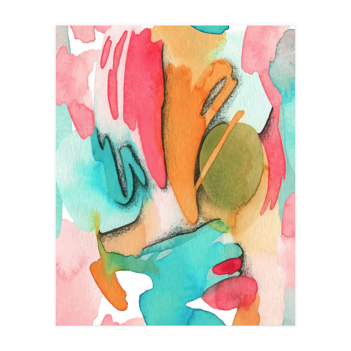 Abstract Watercolor Art (Print Only)