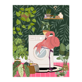 Flamingo in Jungle Laundry Room (Print Only) thumbnail