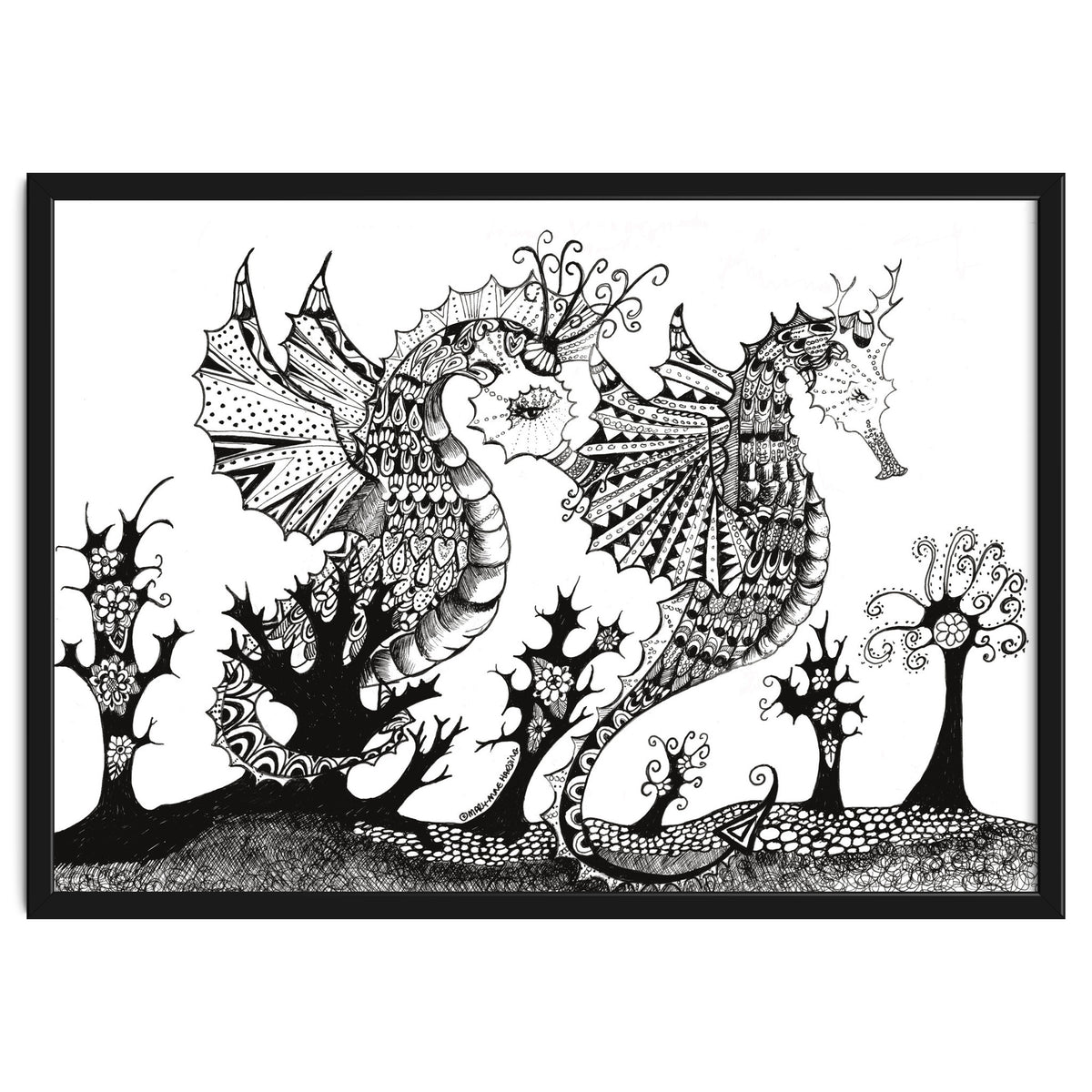 Seahorse Dragons Mystical Home