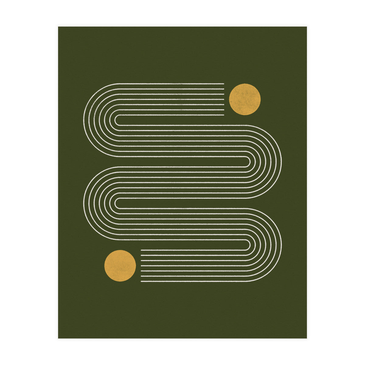 Mid-Century Modern No.25 - Woodblock Print (Print Only)