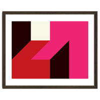 Geometric Shapes No. 62 - red, magenta & black