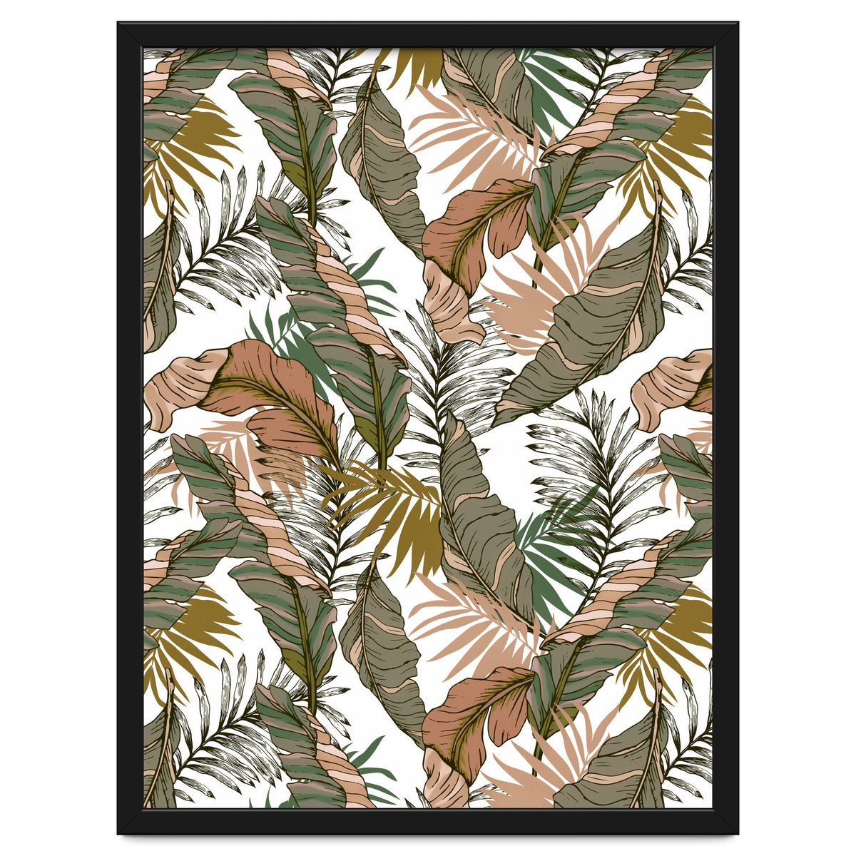 Drawing of wild tropical jungle I