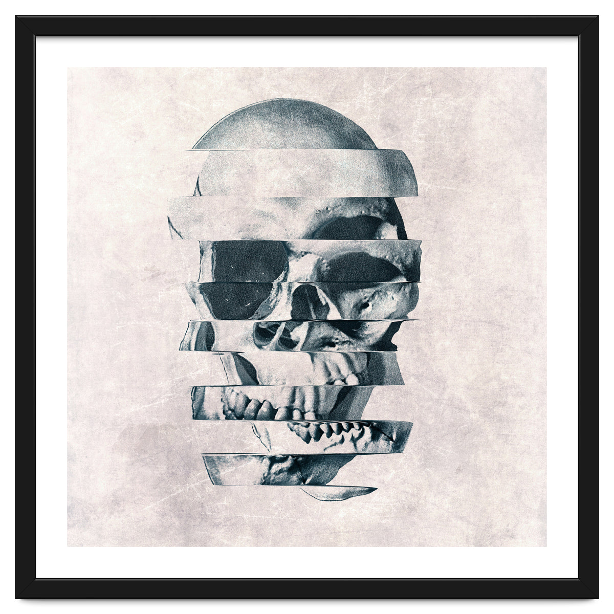 Glitch Skull Mono