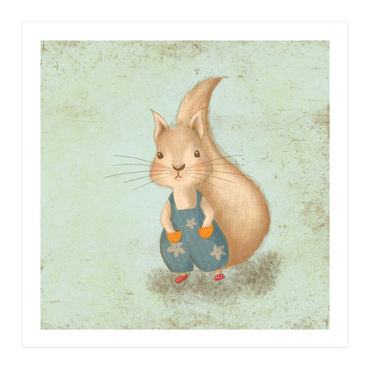 Woodland Nursery - Squirrel Illustration (Print Only)
