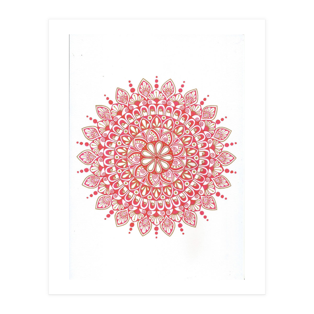 Red & Gold Mandala 2 (Print Only)