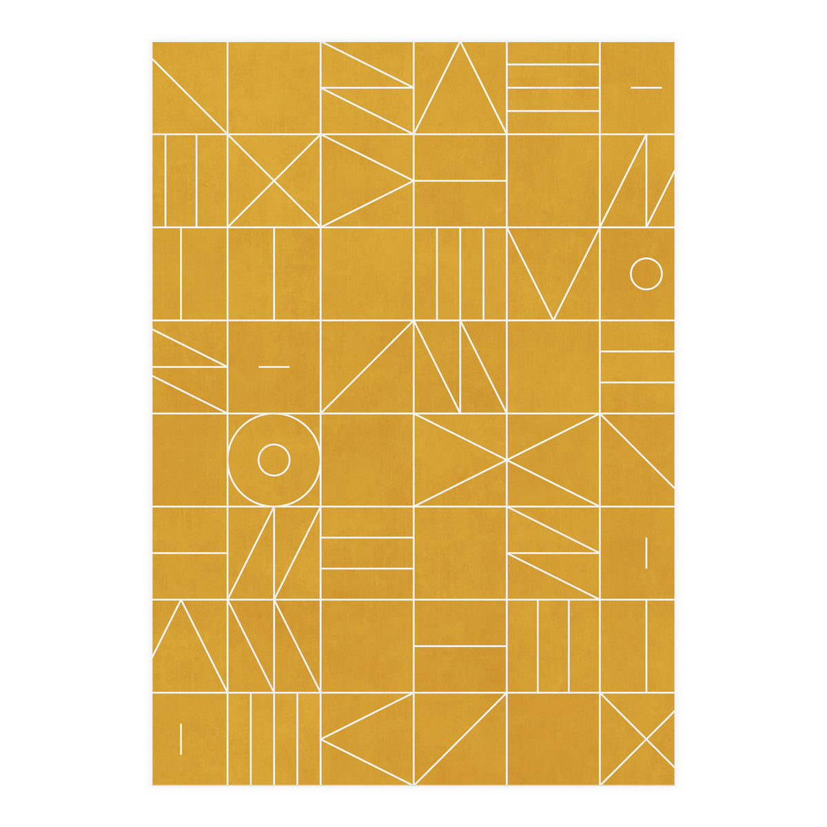My Favorite Geometric Patterns No.4 - Mustard Yellow (Print Only)