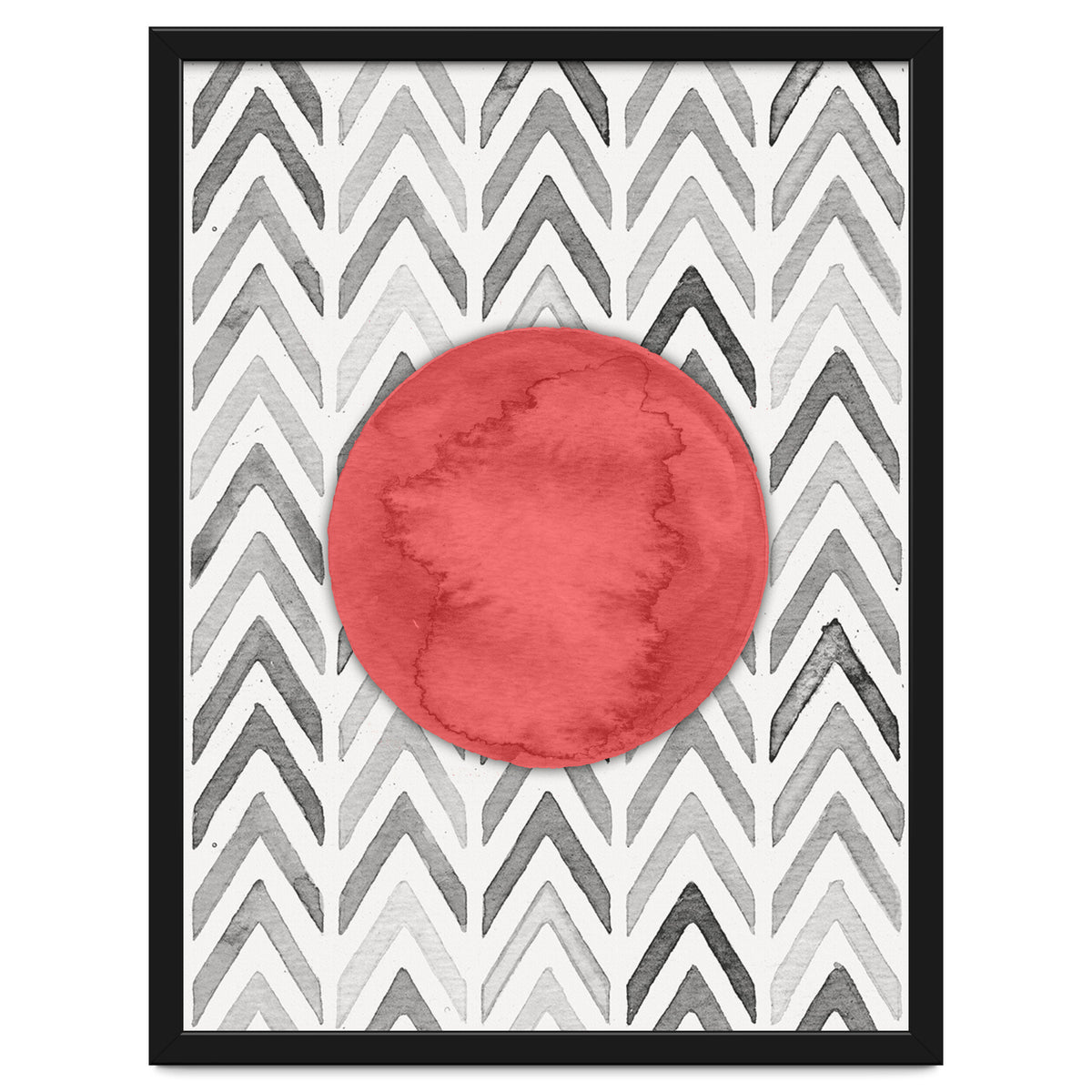 Red Bubble Chevron Pattern