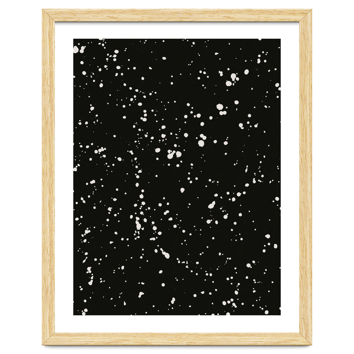 Paint Splatter on Black Background