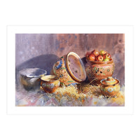 Sunny still life with straw (Print Only)