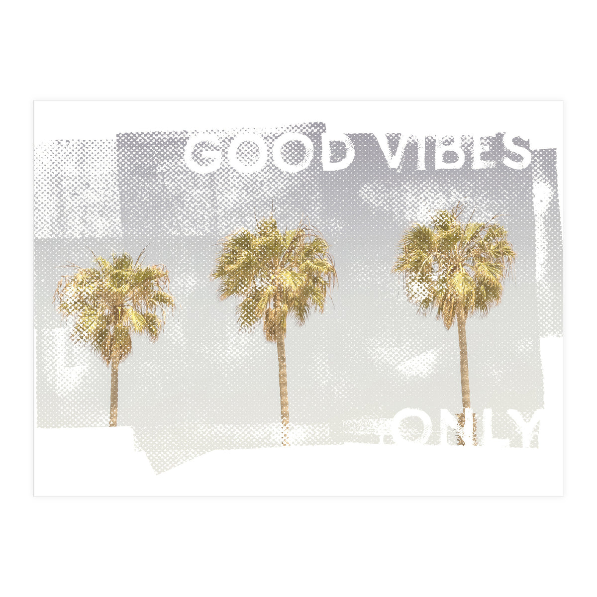 Vintage palm trees | good vibes only (Print Only)