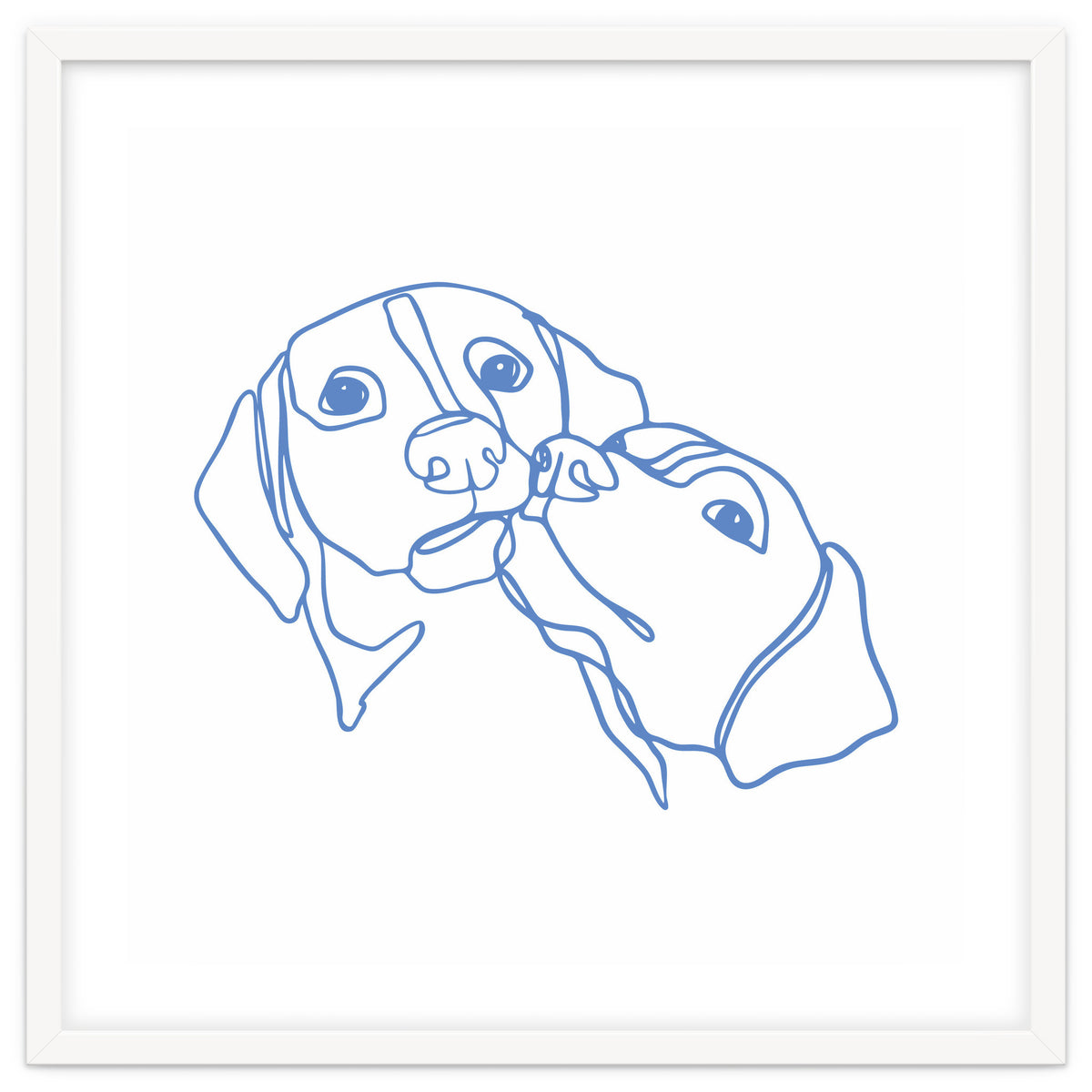 One Line Art Dogs Couple