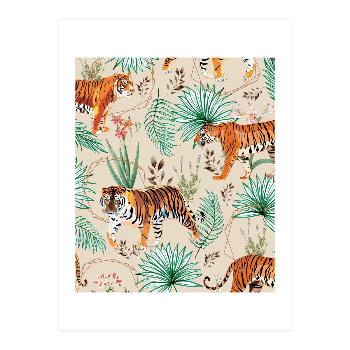 Tropical And Tigers (Print Only)