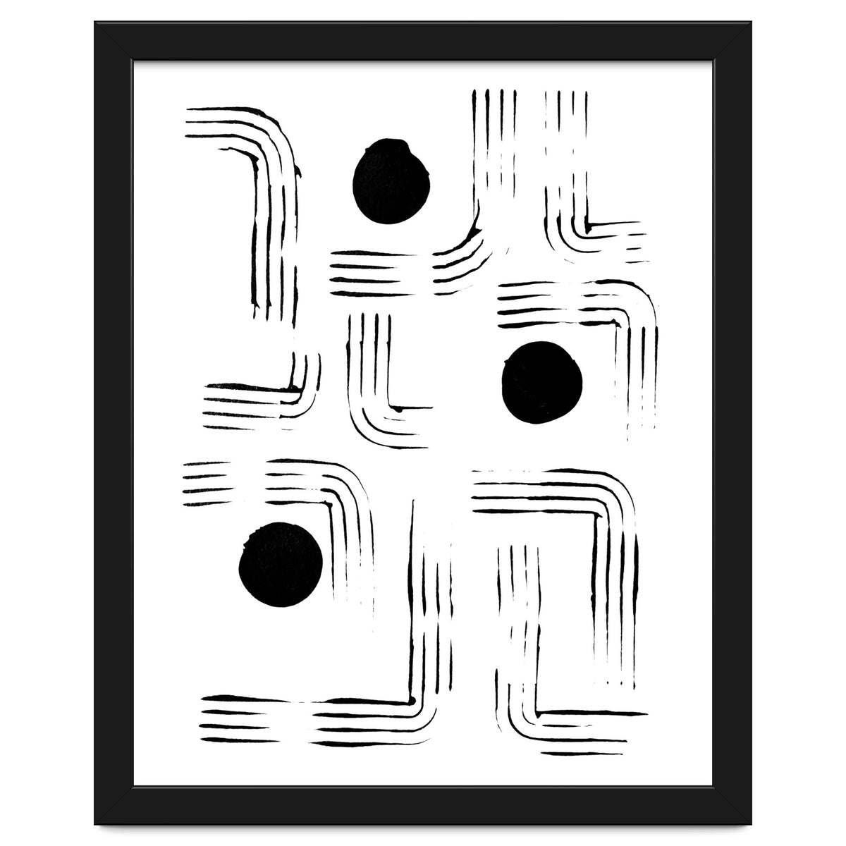 Mid-Century Modern Monochrome Print #1