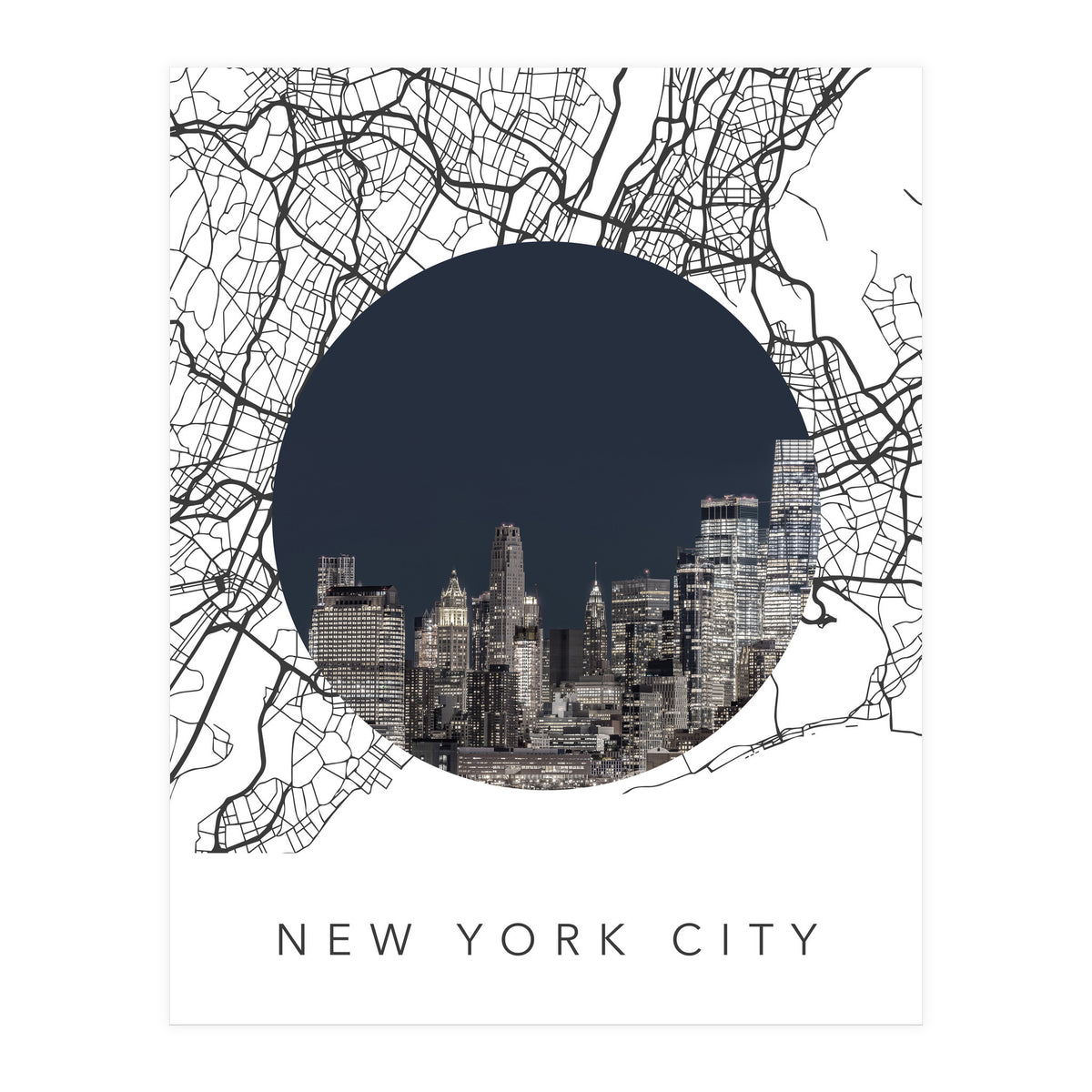 New York City Streets Collage (Print Only)