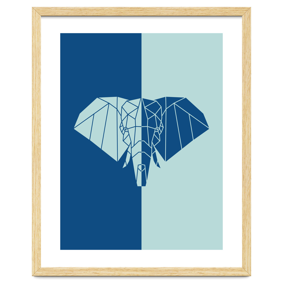 ELEPHANT IN BLUE ! POLYGON ART